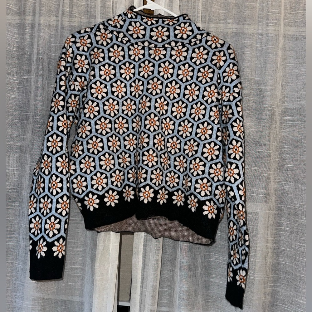Maeve The Carys Mock Neck Daisy Sweater (XS)